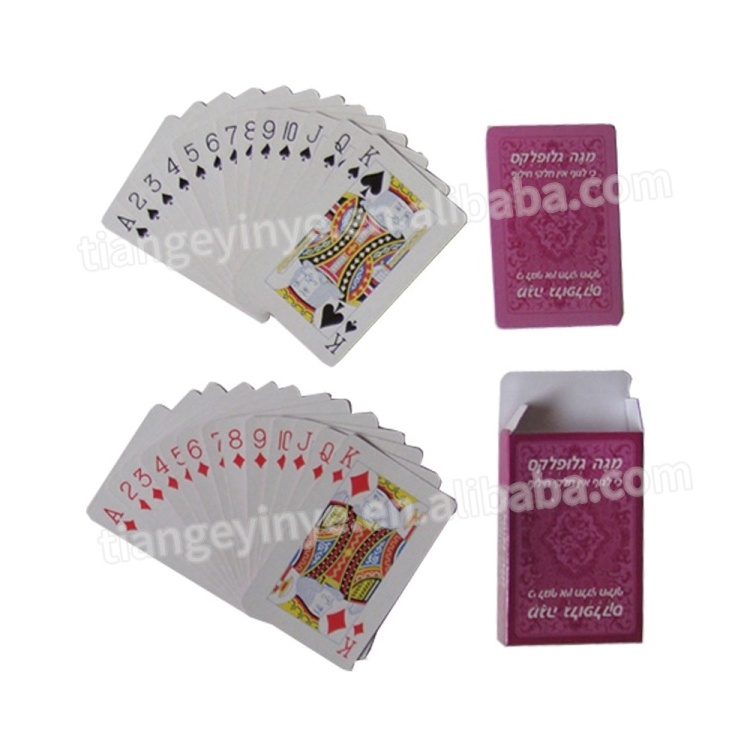 Custom High Quality Promotional Advertising chip playing cards game custom logo poker card with box