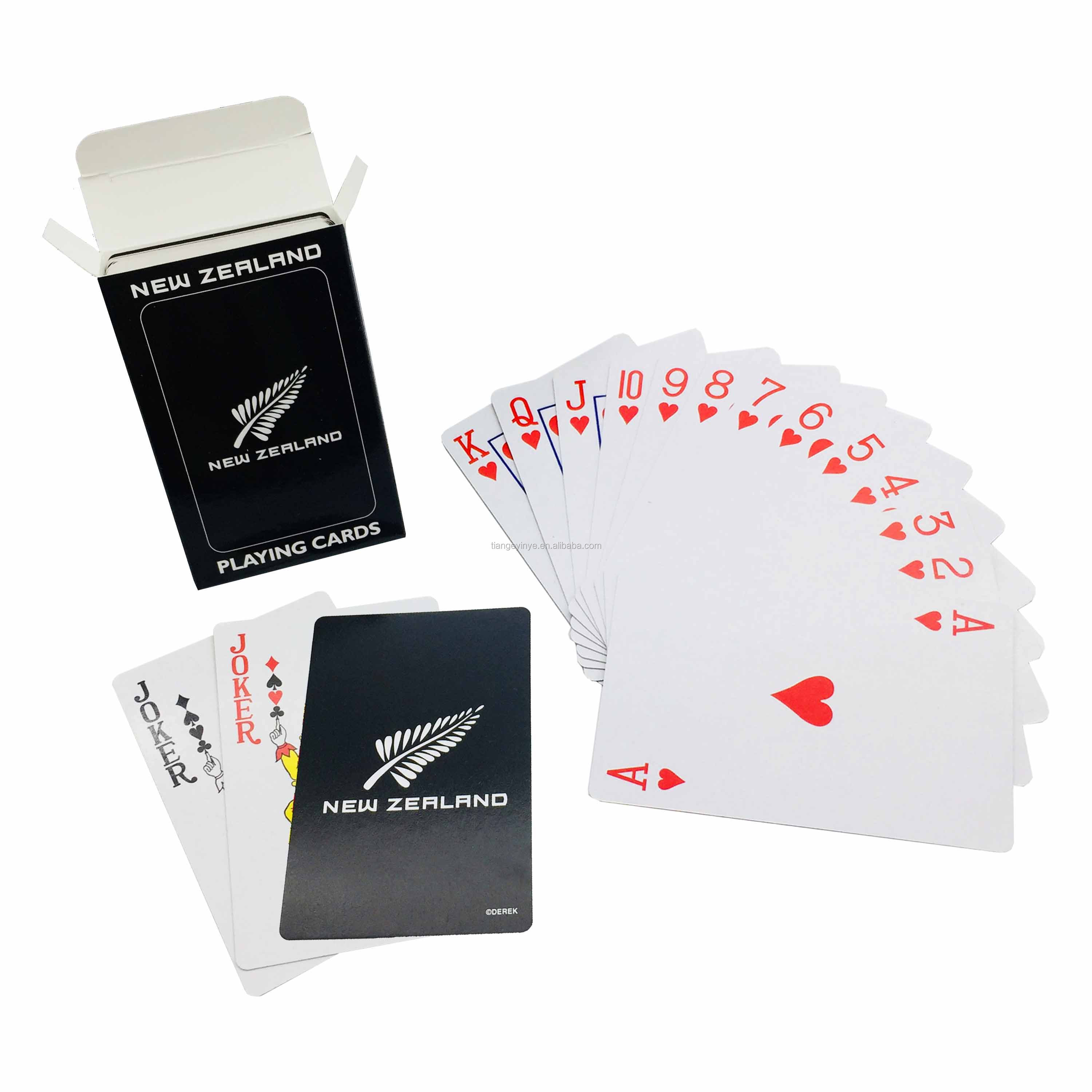 Custom Wholesale Paper Poker Black Playing Cards