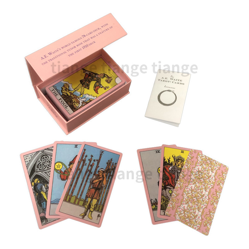 Original Custom Print Your Own Bulk Affirmation Cards Pink Angel Osho Zen Tarot Cards Decks