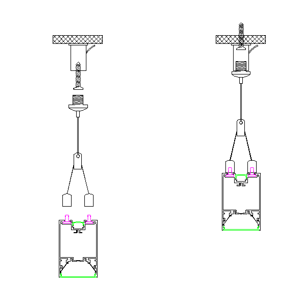 Wholesale Supermarket Suspended Fluorescent Lighting Modern Office Batten Up And Down Pendant Lamp Linkable Led Linear Light