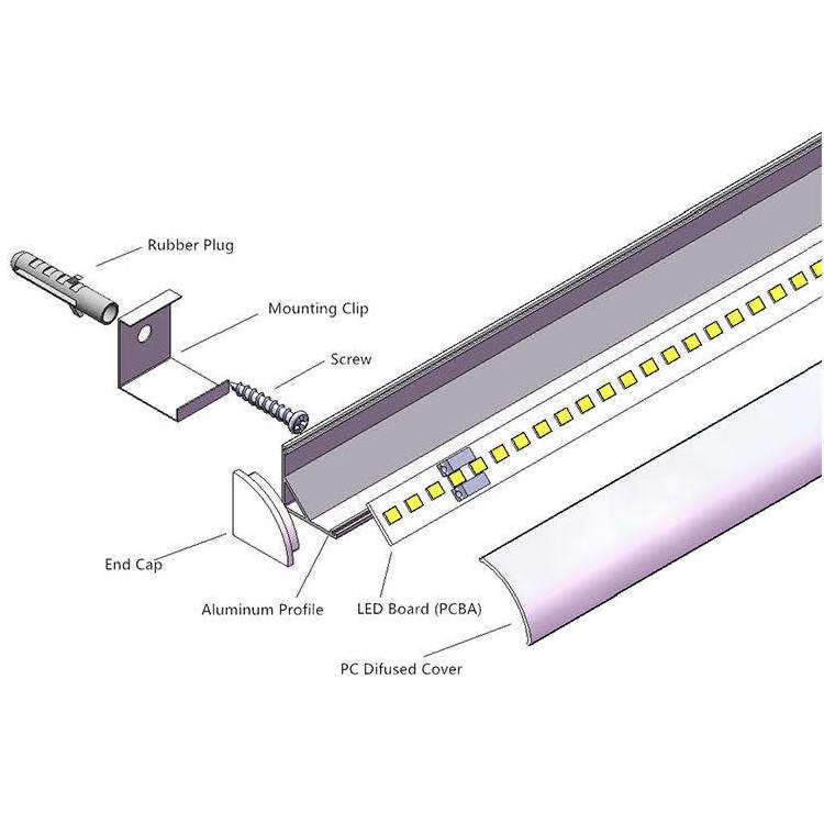 Surface mounted LED triangle under cabinet light, linear led light TL1616