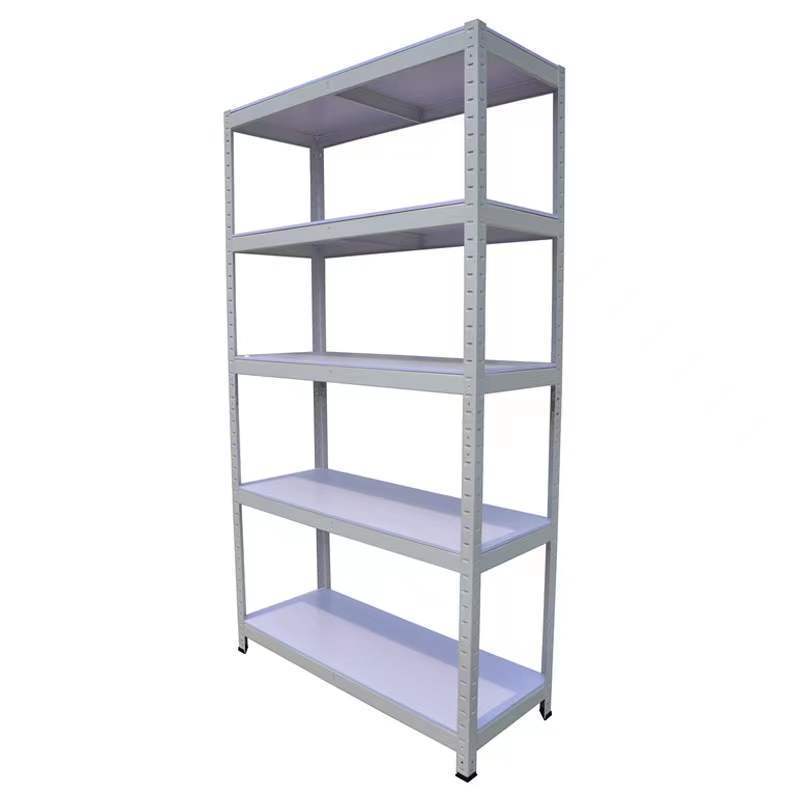 Powder Coated White Garage Industrial Racking 5 Tier Shelving Unit Sheds Boltless Metal Shelf