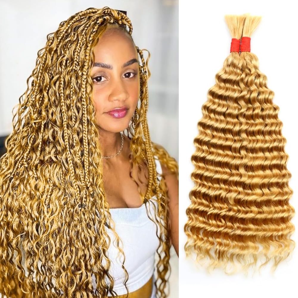 No Weft Natural Wave Deep Wave Virgin Remy Human Bulk Hair For Braiding Unprocessed Braiding Human Hair Bulk Extensions