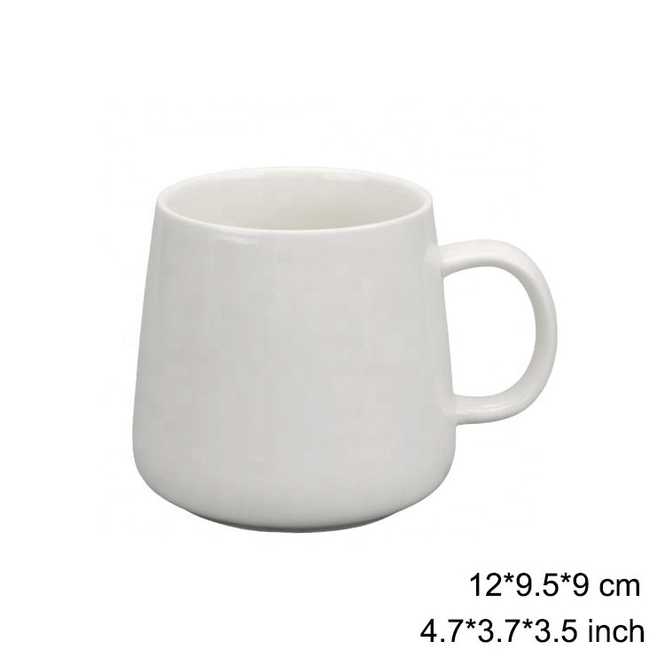 Modern Smooth Ceramic Coffee Mug For Coffee Latte Cappuccino Tea Cereal Cup With Round Handle