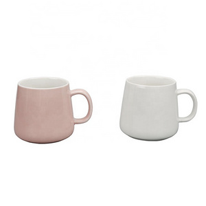 Modern Smooth Ceramic Coffee Mug For Coffee Latte Cappuccino Tea Cereal Cup With Round Handle