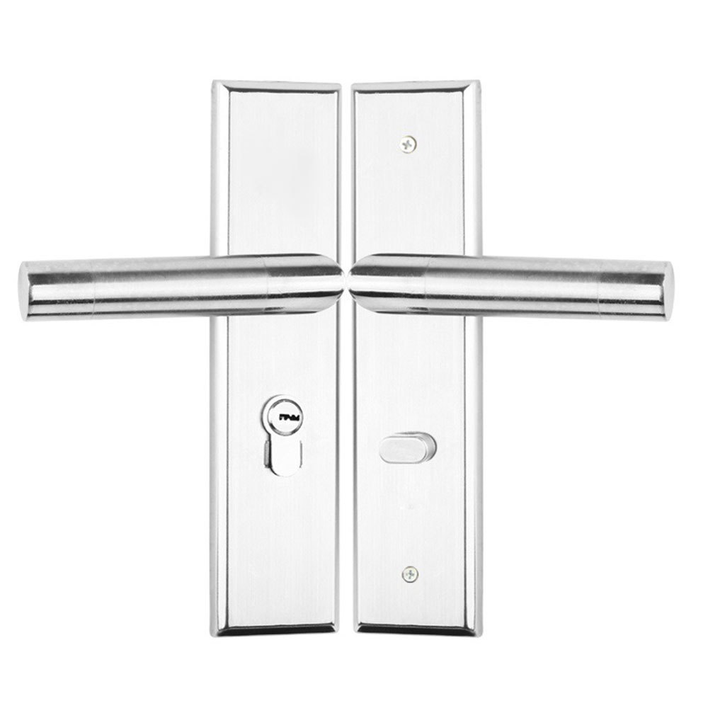 Heavy Duty Door Handle with Keyless Lock Privacy Door Lever Set for Bedroom and Bathroom