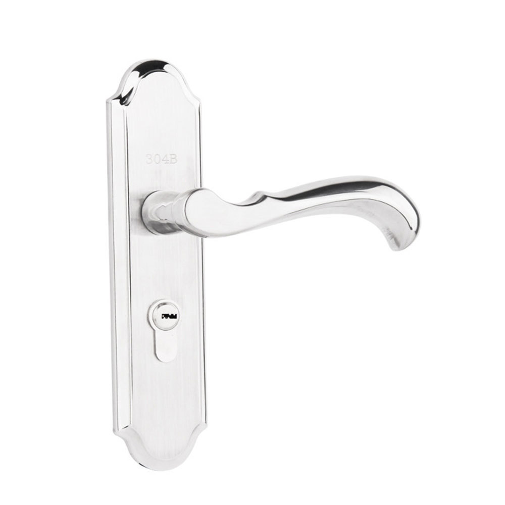 Heavy Duty Door Handle with Keyless Lock Privacy Door Lever Set for Bedroom and Bathroom