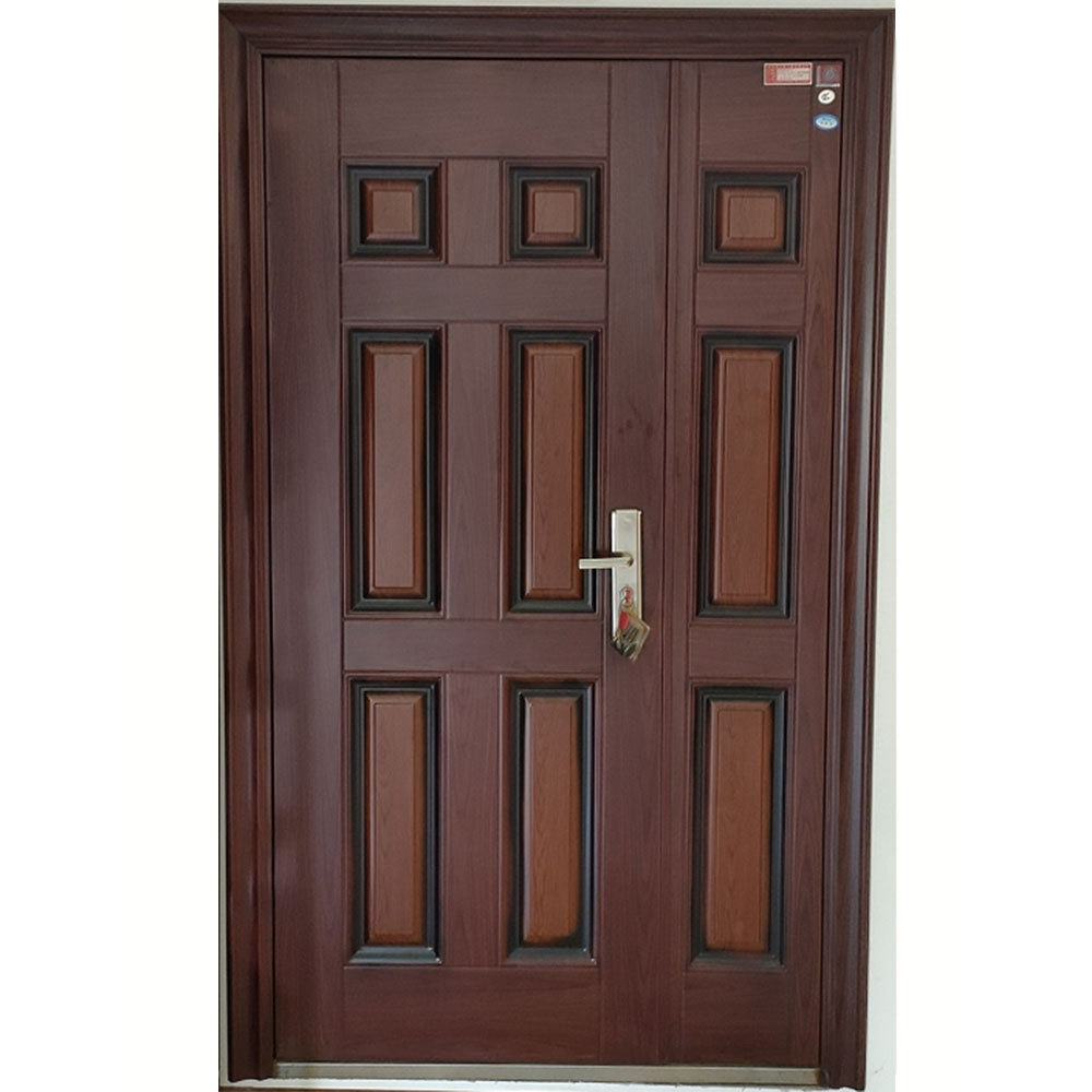 Steel security door one and half door china steel door iron sheet gate design with best price