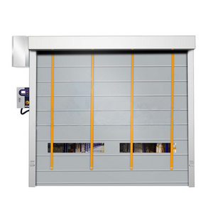 Automatic High Speed PVC Sheet Shutter Stacking Doors Rapid Rolling Industrial Fast Folding Door For Clean Warehouse Windproof