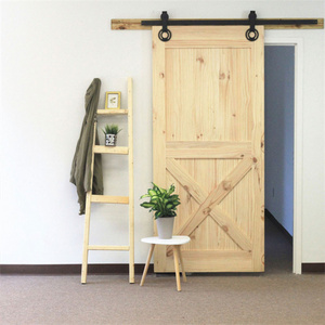 Custom Size Solid Wood Soundproof Interior Barn Doors Sliding Doors With Hardware Kit