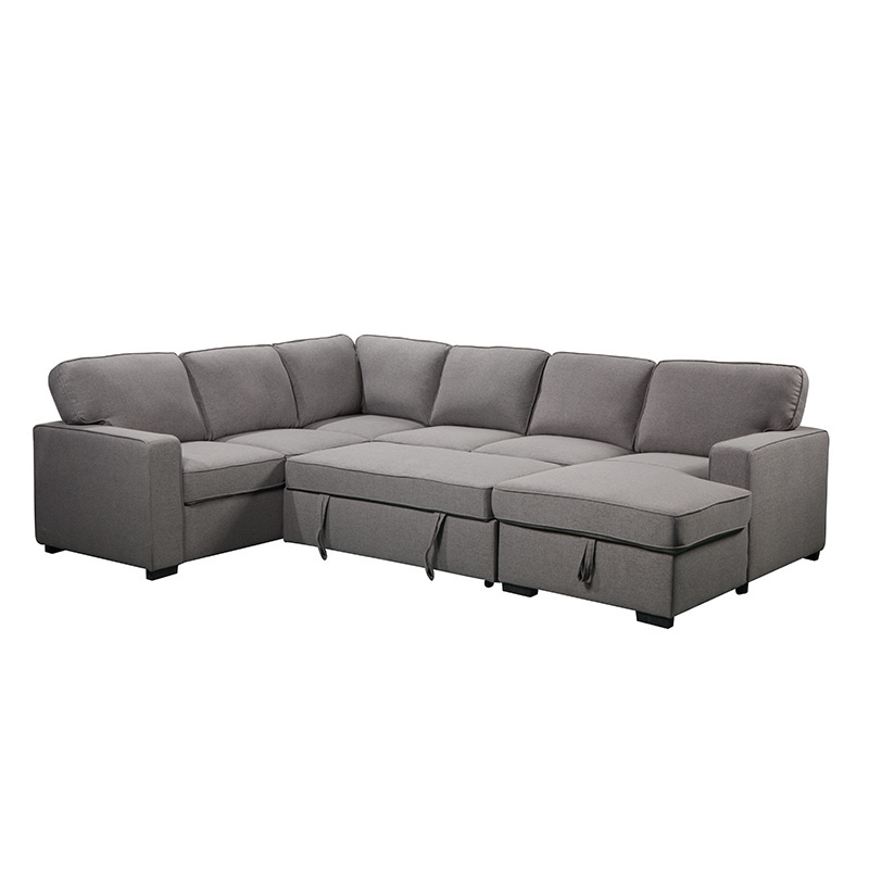 Factory direct sale living room sofa corner cum bed sleeper with storage sofa bed