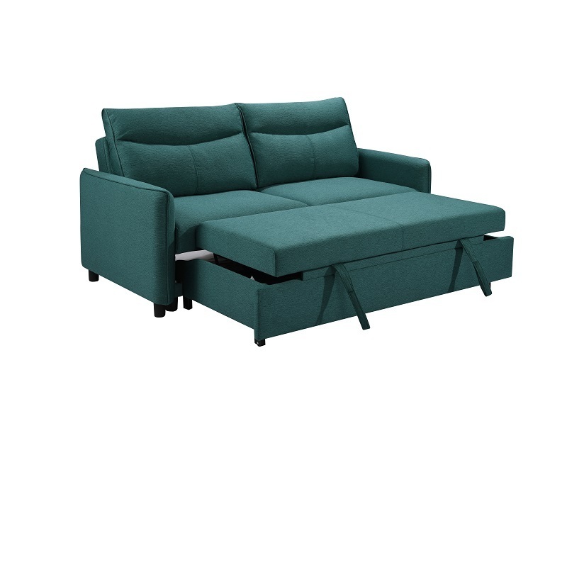 Green 3-in-1 Lounger Sleeper Chair Single Recliner for Small Space with Adjustable Backrest Folding Function  Sofa Bed