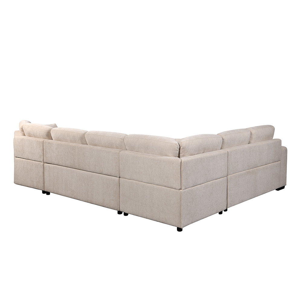 Dongguan Tianhang furniture off Retractable modular tufted sectional sofa set bed living room set corner sofa