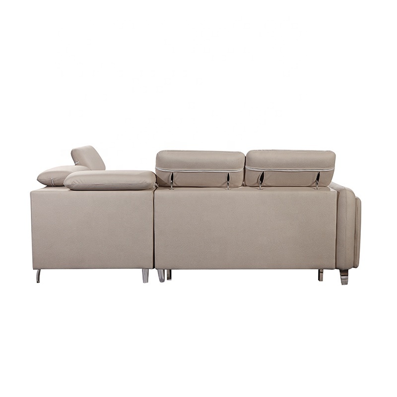 Factory wholesale living room sofa furniture 3 seater 1 corner and ottoman with storage sofa bed