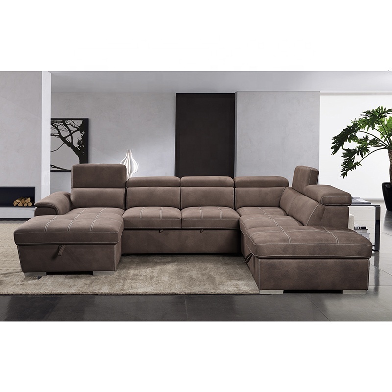 loveseat+Left chaise+ottoman+ right corner sofa modern home furniture luxury velvet fabric modular 2 1seat Living Room Sofa