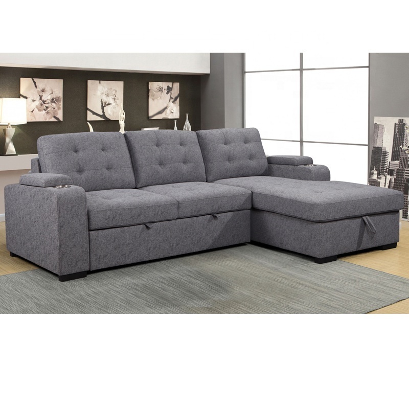 High quality European style corner sofa pull out sofa bed