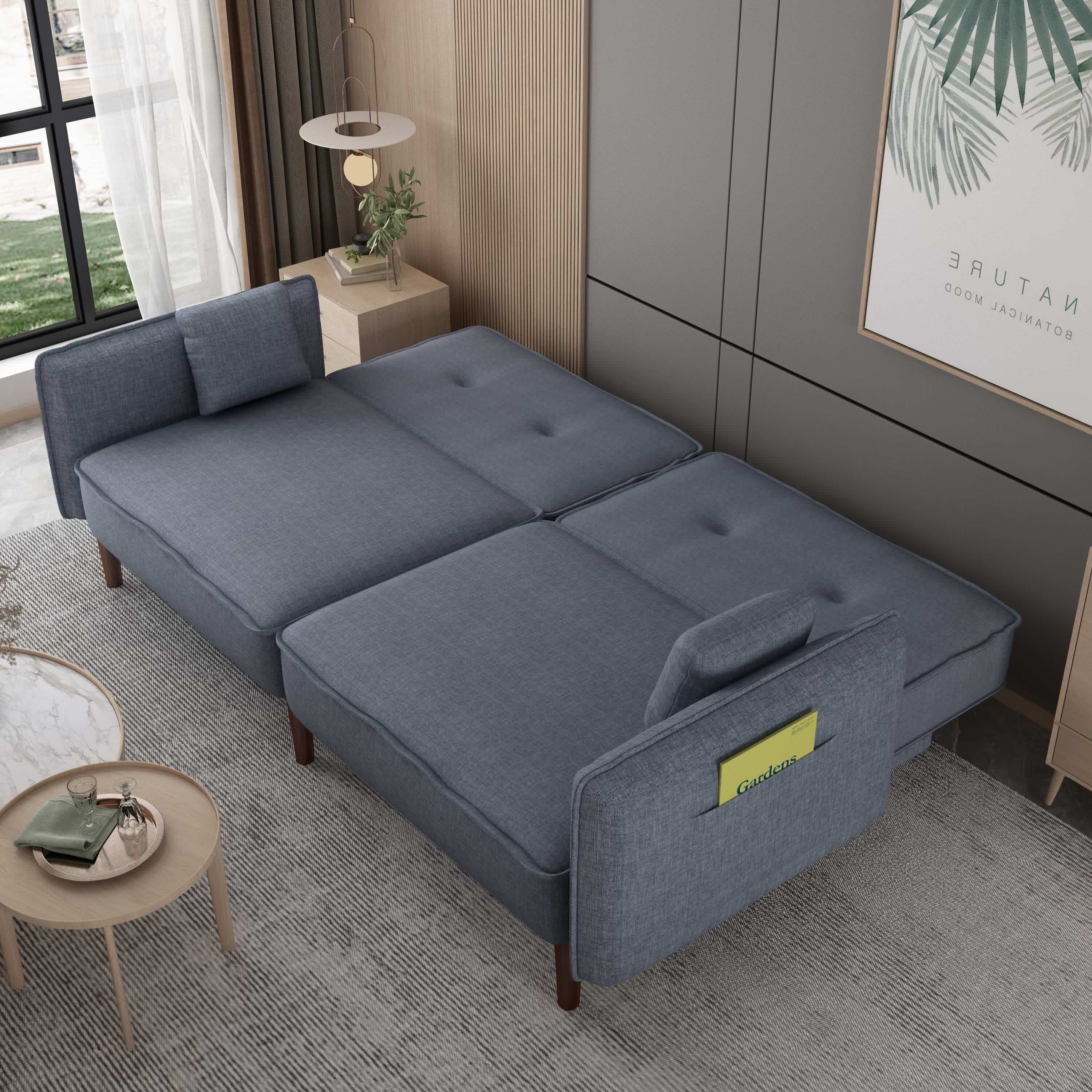 New reciner Loveseat Sofa Convertible Futon Sofa sets linen Couches with Cushion sofa bed for five-star villa