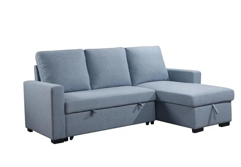 Modern Style corner Sofa Convertible Sleeper Couch Bed Living Room Furniture blue sofa bed Sofas with pull-out bed