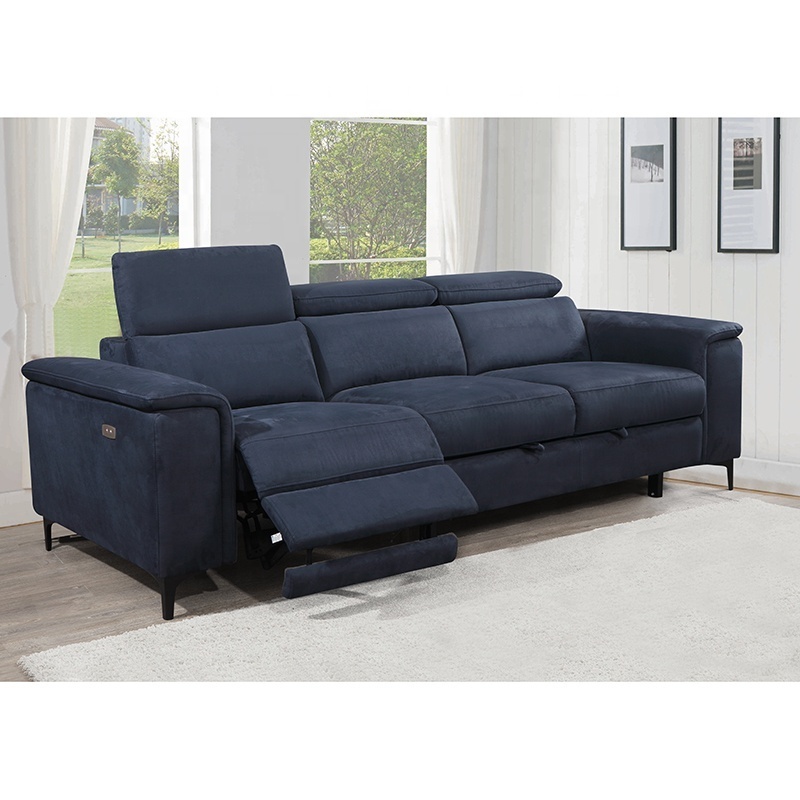 Functional fabric 2P+1P Electric recliner corner sofa set  Adjustment bed ottoman function Home Sofa bed