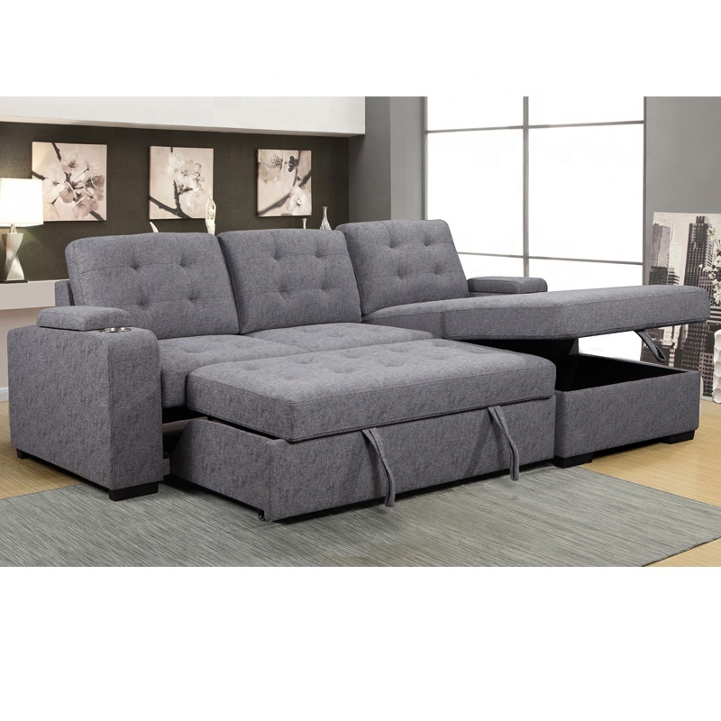 High quality European style corner sofa pull out sofa bed