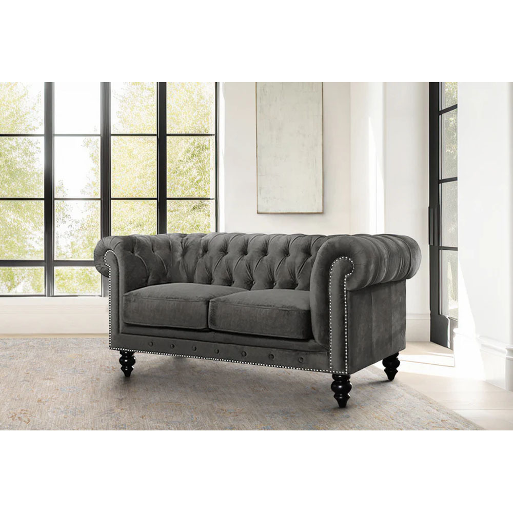 Latest design 3 2 1 sofa set gray luxury loveseat lounge living room sofa