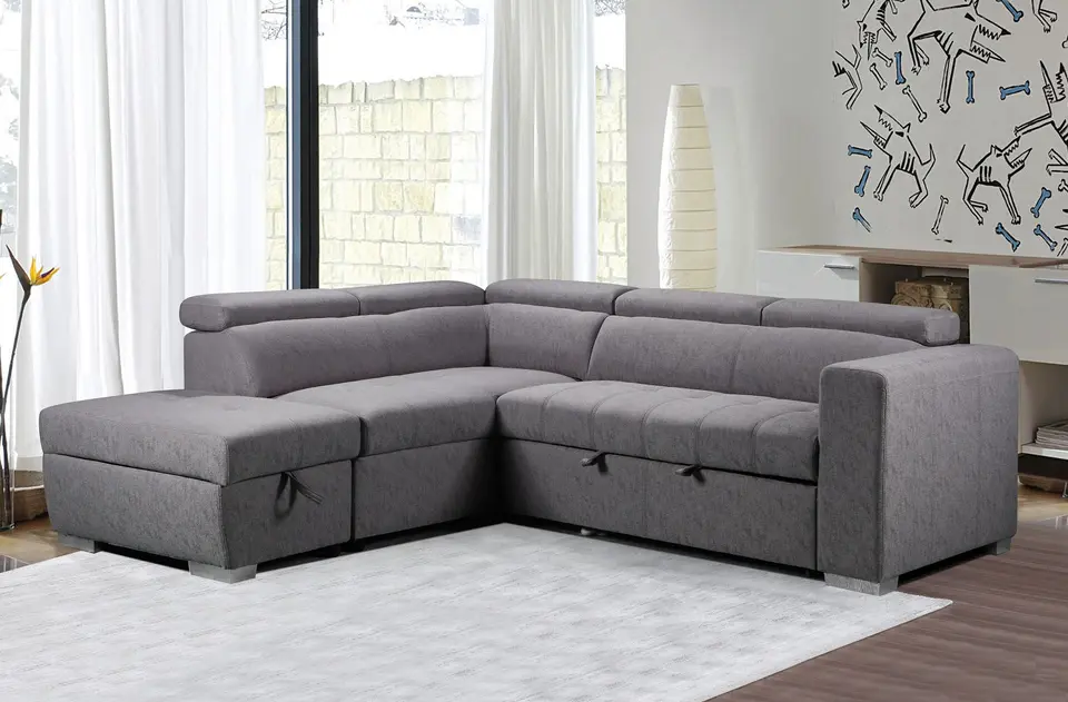 Top grade couch living room sofa loveseat with pull-out bed+corner+ ottoman living room sofa set furniture with cup holder