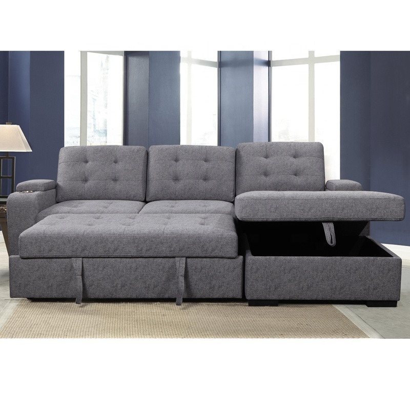 High quality European style corner sofa pull out sofa bed