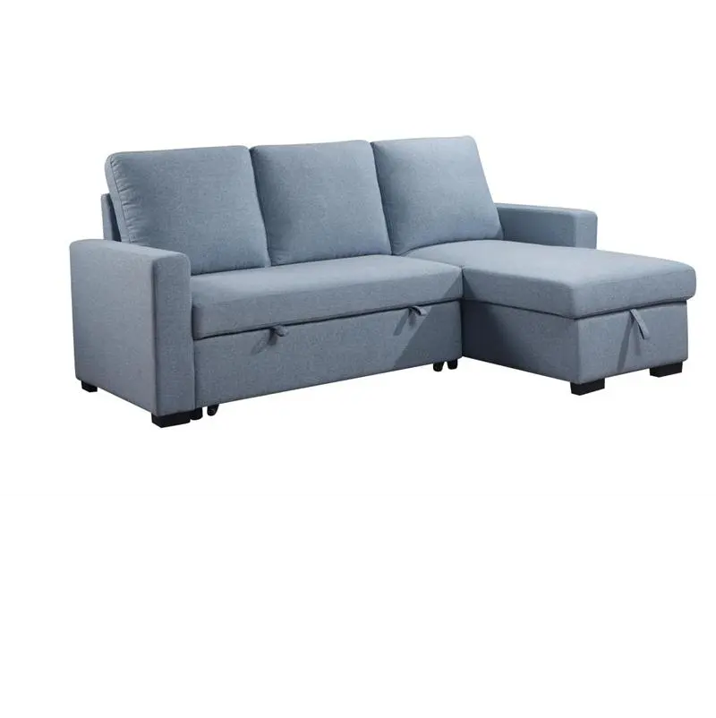 Modern Style corner Sofa Convertible Sleeper Couch Bed Living Room Furniture blue sofa bed Sofas with pull-out bed