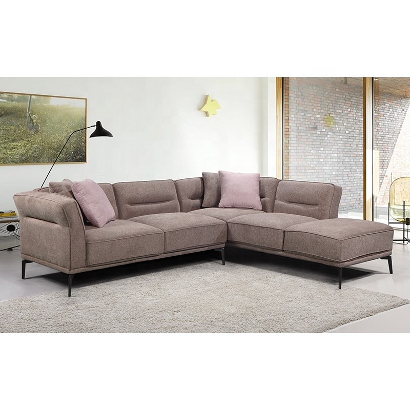 Commercial home furniture reversible sectional couch with ottoman sofa Fabric sofa set futon sofa bed sets convertible