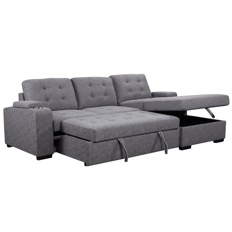 High quality European style corner sofa pull out sofa bed