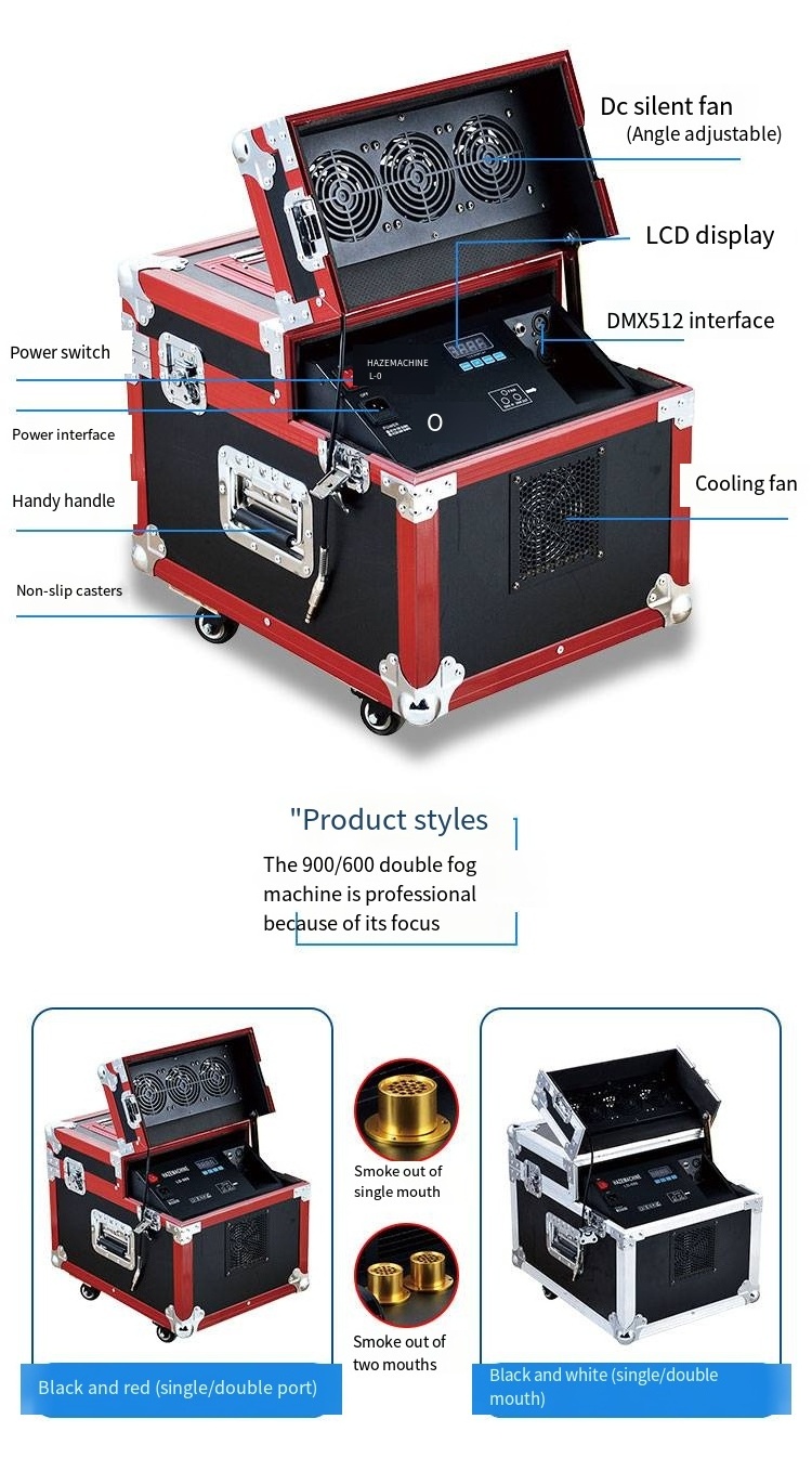 Stage double head double fog machine 900W fog machine Mist machine