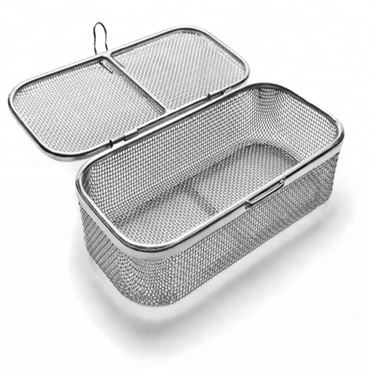 Customized size AISI304 316 stainless steel wire mesh basket for daily life