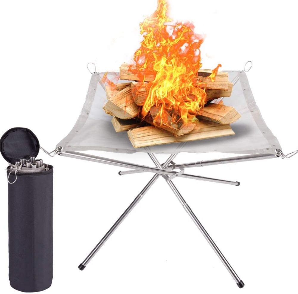 Outdoor portable burning furnace firewood burning stand folding fire pit