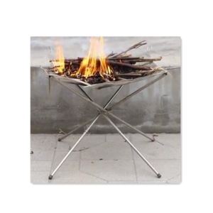 Stainless Steel Folding Portable Smokeless Wood Burner Grill Cover Outdoor Fire Pit for Camping