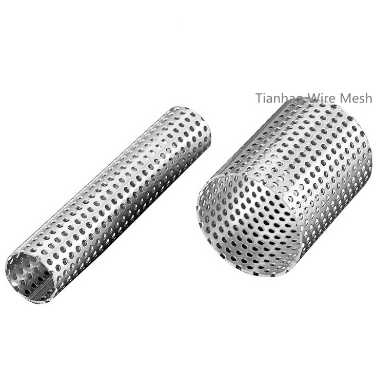 Stainless Steel Welded Perforated Round Tube Exhaust Pipe Filter Element