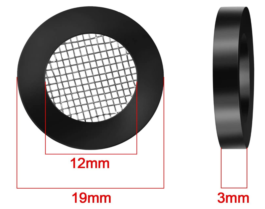 Stainless Steel Rubber Edge Hose Garden Mesh Filter for Faucet Cap