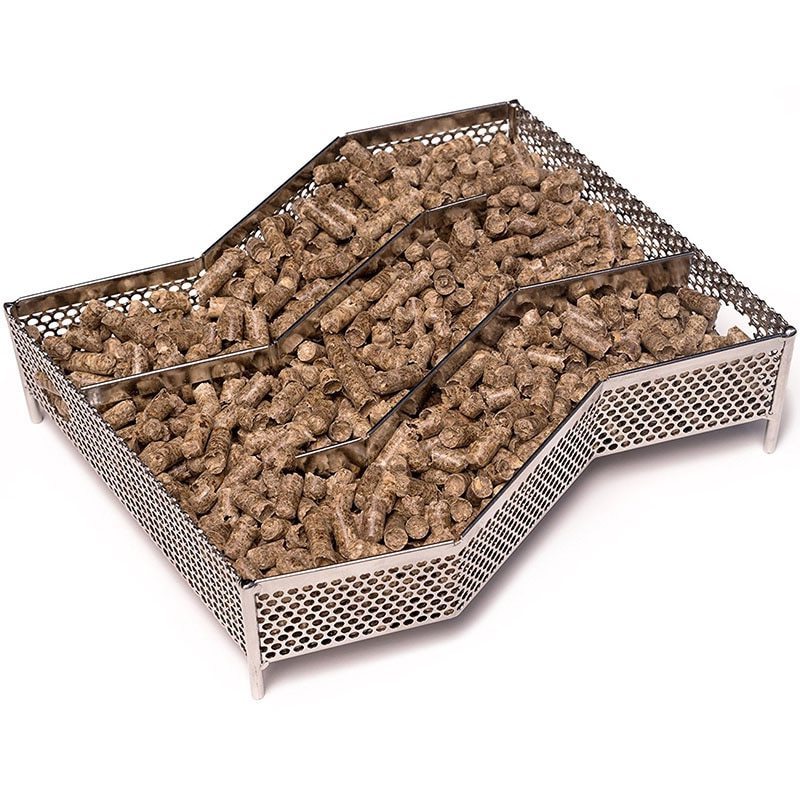 5*8 inch Pellet Maze Smoker Tray for Hot and Cold Smoking Meat Fish Cheese Pork Smoking with Wood Pellets