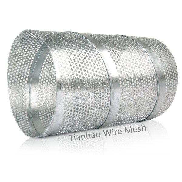 Stainless Steel Welded Perforated Round Tube Exhaust Pipe Filter Element