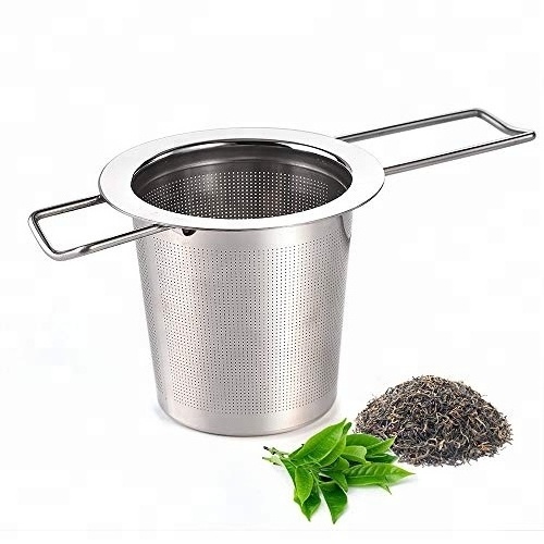 Double Handle Custom Metal Tea Infuser For Mug And Pot