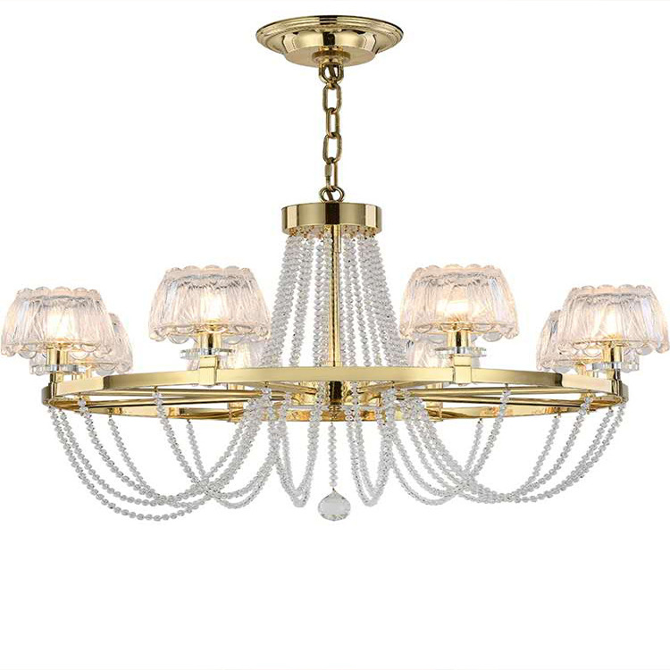 Factory Sale Modern Metal Round Fixtures Modern Luxury Crystal Chandeliers Ceiling Lighting For Home Decoration Lighting