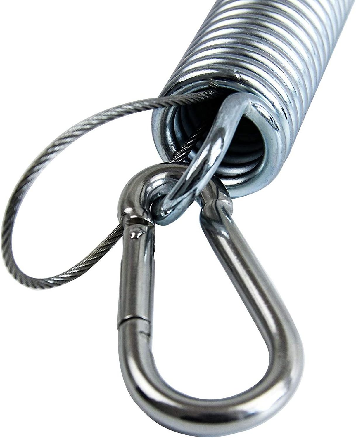 Safety Hammock Springs Heavy Duty Hanging Chair Spring Stainless Steel Kit with Snap Hook Carabiners