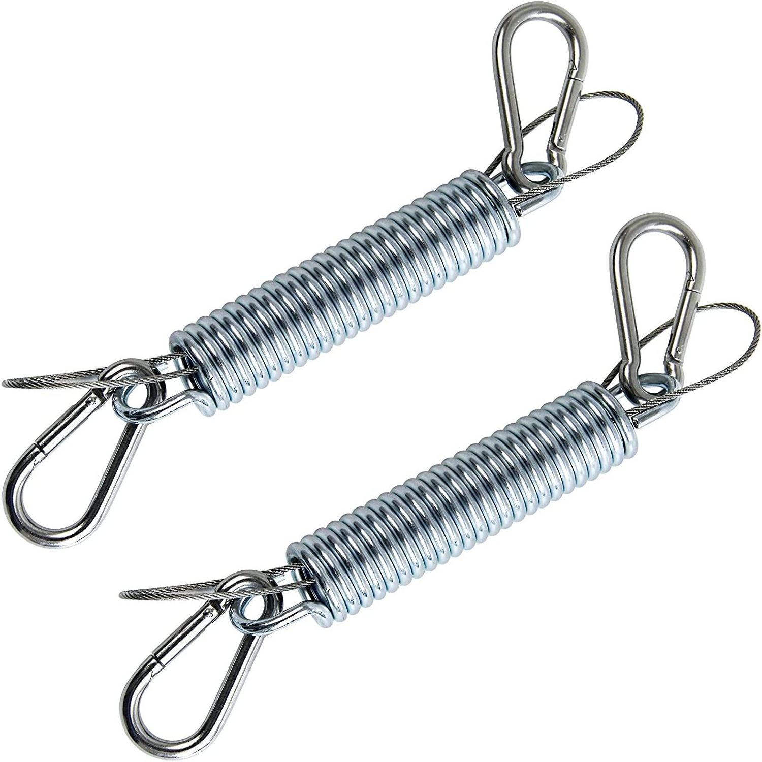 Safety Hammock Springs Heavy Duty Hanging Chair Spring Stainless Steel Kit with Snap Hook Carabiners