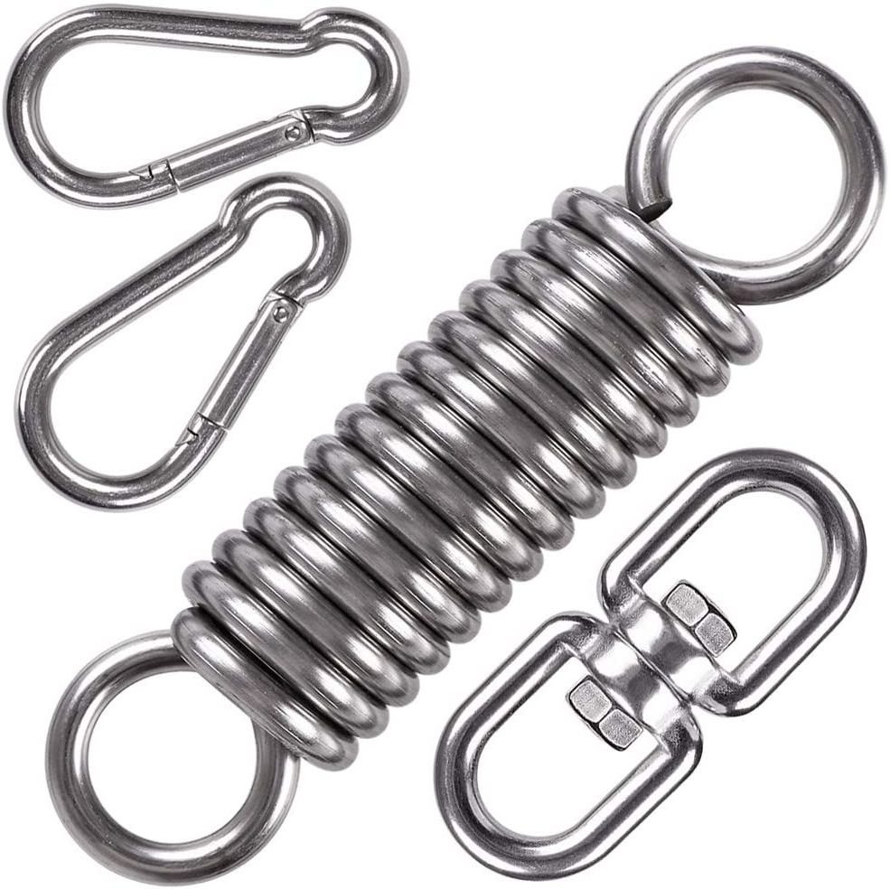 Swing Chair Spring Heavy Duty Stainless Steel Kit with Snap Hook Carabiners Custom Swing Porch Spring