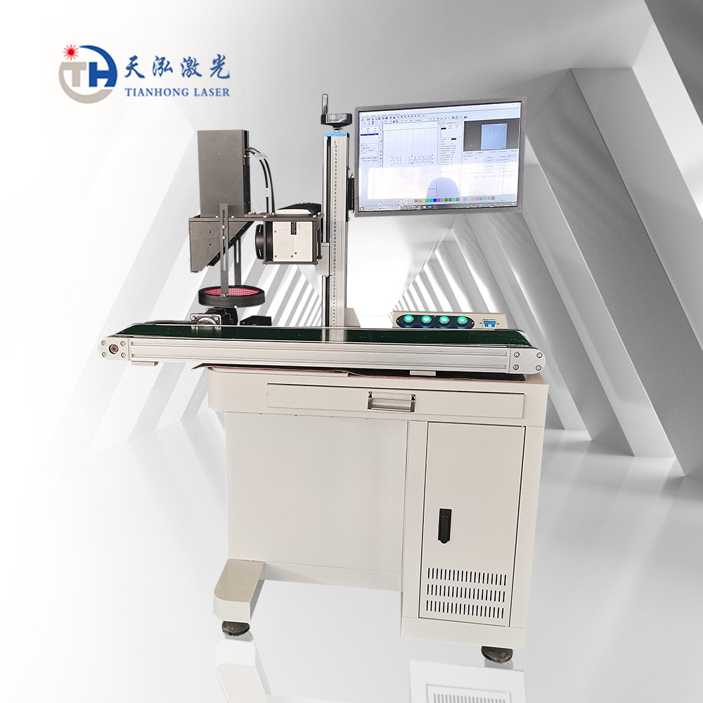 Desktop Fiber Laser Metal Marking Machine with CCD Camera Automatic Visual Positioning System