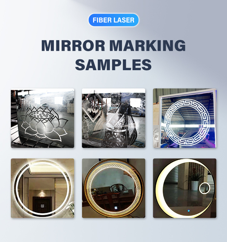 Large Size Mirror Coat Removing Fiber Laser Metal Engraving Machine For Led Mirrors Glass Making