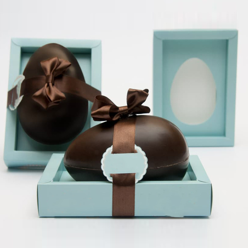 Luxury handmade cardboard Easter kids gift packaging custom design For chocolate oval egg shaped paper box