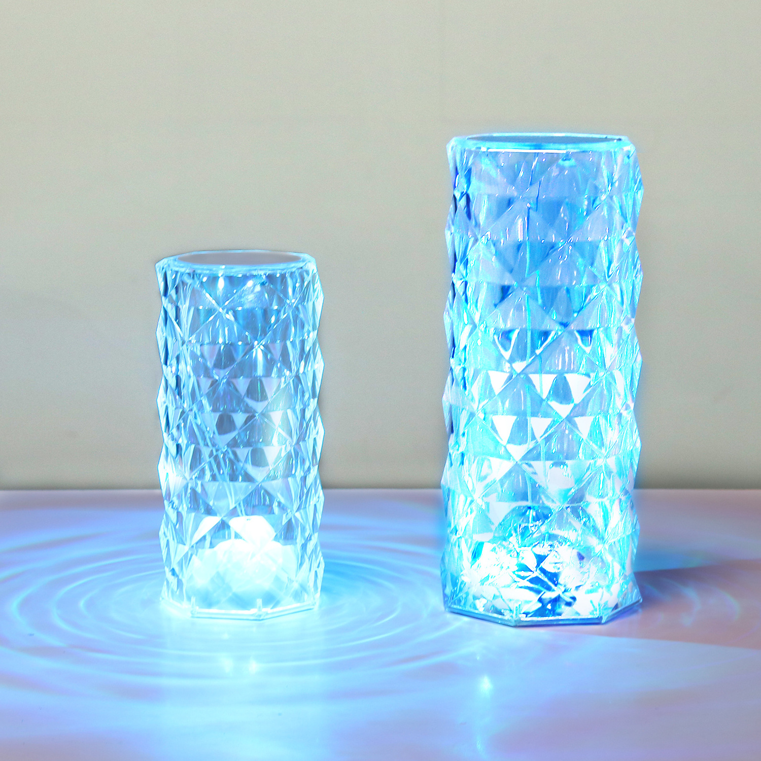 TIANHUA Wholesale New Rechargeable Usb Touch Crystal Acrylic Led Table Lamp Colorful Night Light Lamp Rose Table Lamp