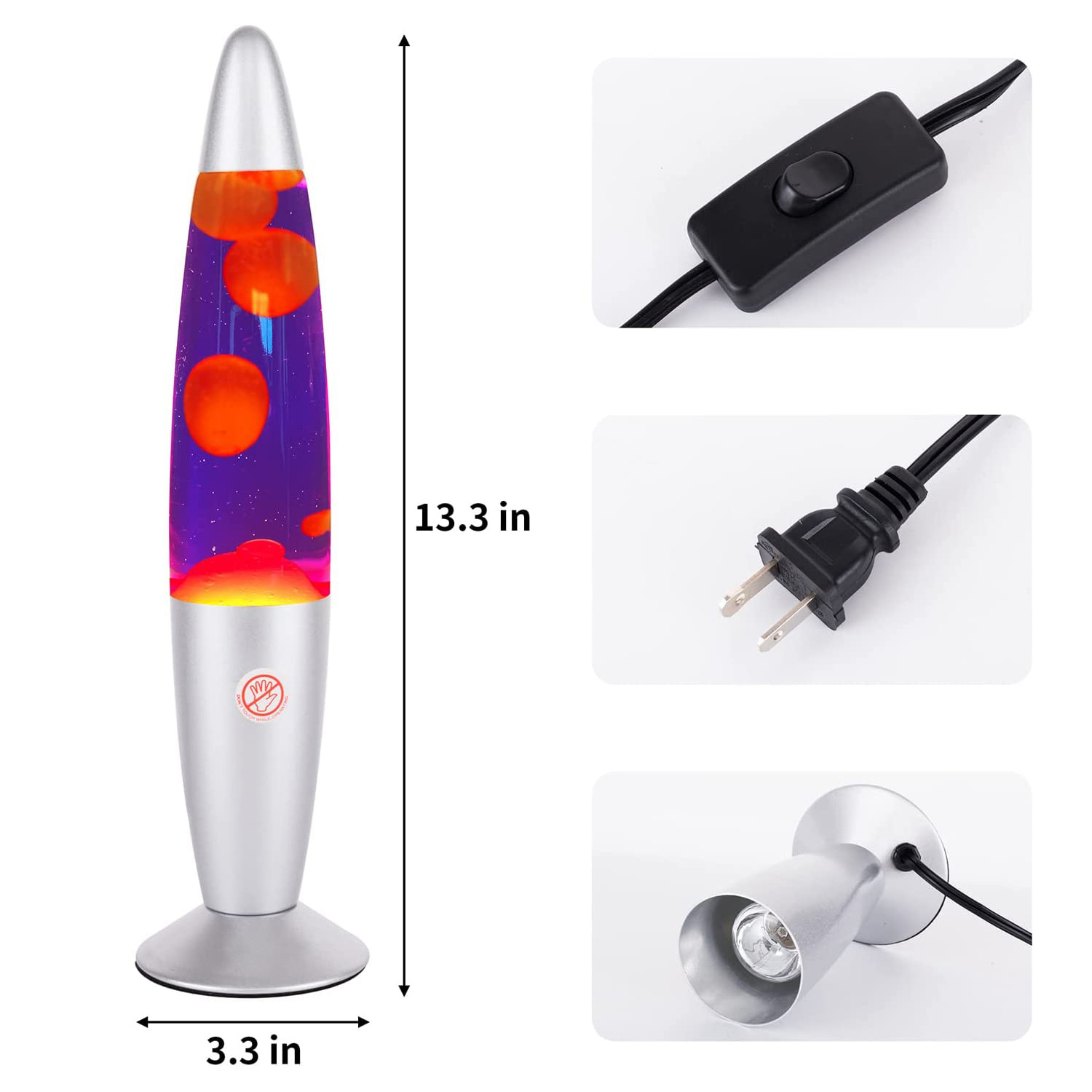 TIANHUA Source Factory Wholesale Portable Unique Design Led Motion glitter lava lamp, Decorative Lava lamp