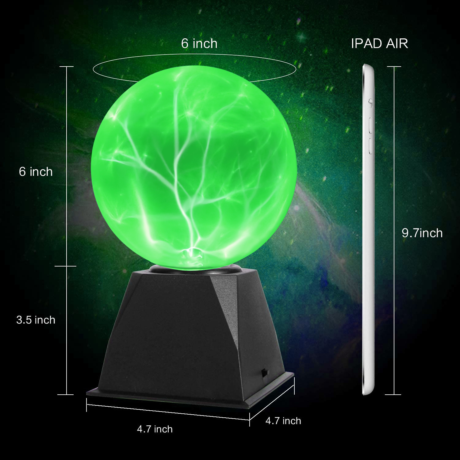 6 inch USB touch voice control Fantasy Magic Touch Sensitive USB Plasma Ball