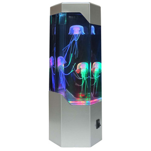 TIANHUA Led Fantasy Remote Control Jellyfish Mood Lava Aquarium Pool Night Light 7 Changing Color With 2 Large Jelly Fish